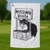 Cat Hissing Booth Free Hisses Golf Towel thumb 1