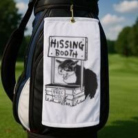 Cat Hissing Booth Free Hisses Golf Towel thumb 2