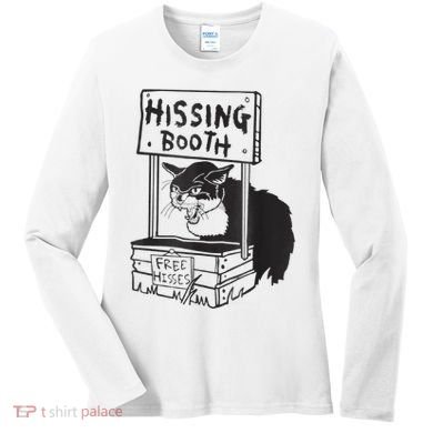 Cat Hissing Booth Free Hisses Women's Long Sleeve Shirt