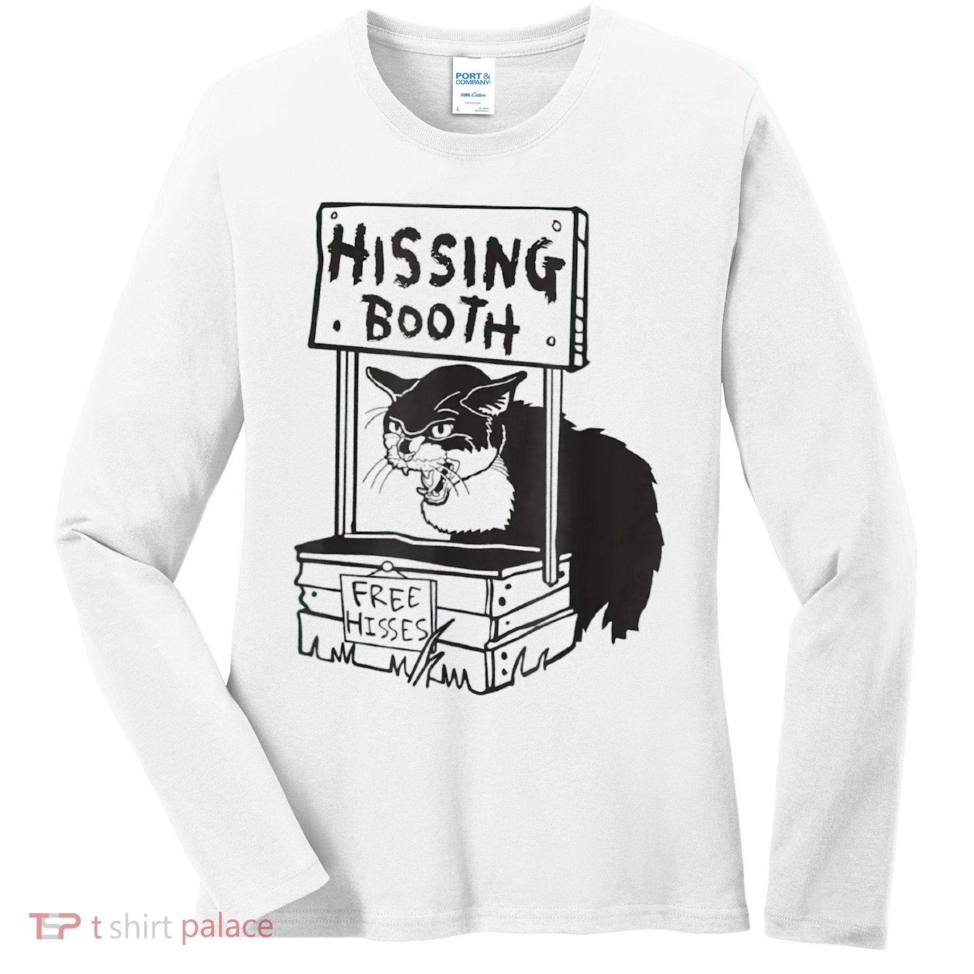 Cat Hissing Booth Free Hisses Women's Long Sleeve Shirt
