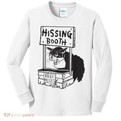 Cat Hissing Booth Free Hisses Kids Long Sleeve Shirt