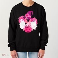 Cute Halloween Breast Cancer Awareness Women's Sweatshirt thumb 0