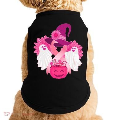 Cute Halloween Breast Cancer Awareness Doggie Tank