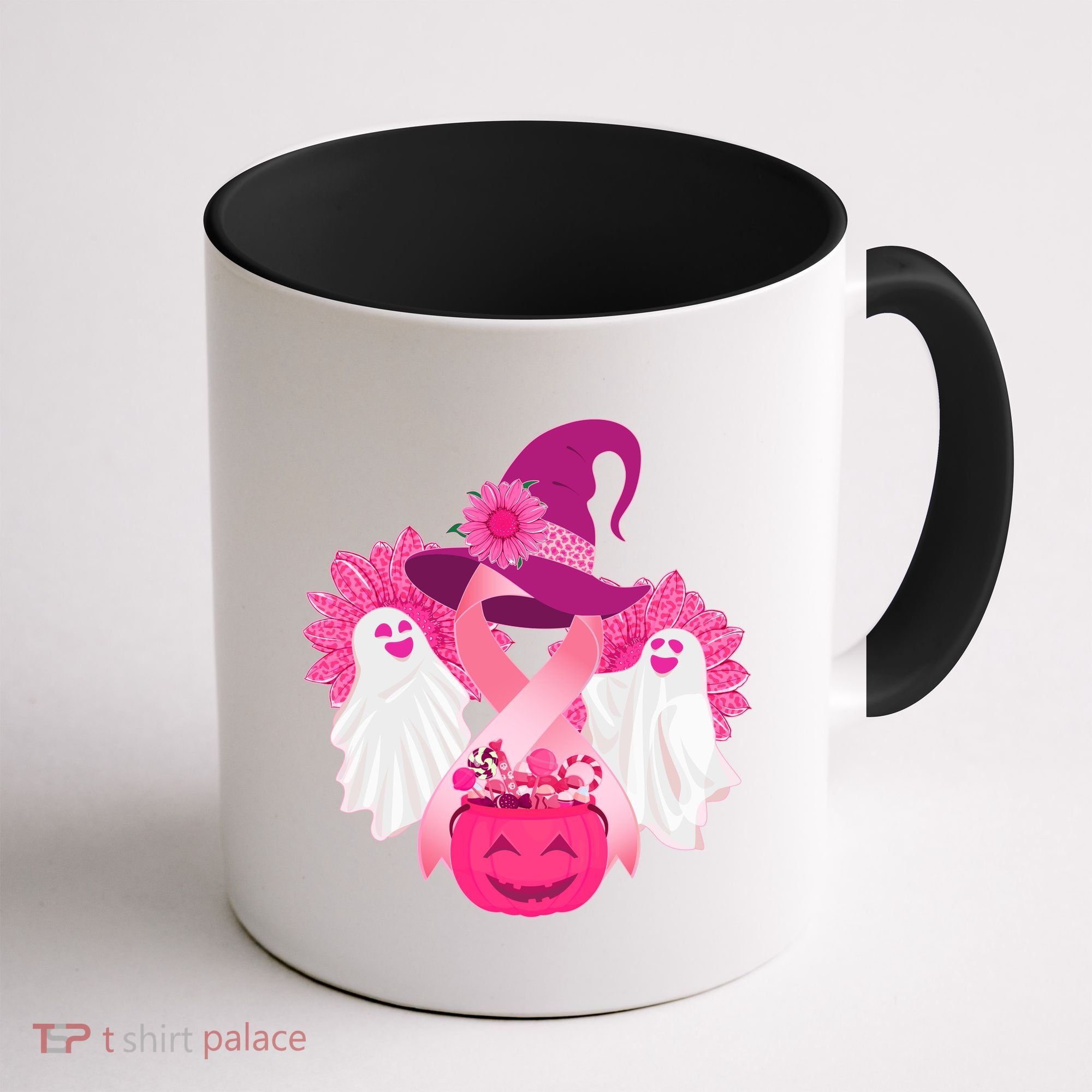 Cute Halloween Breast Cancer Awareness Coffee Mug