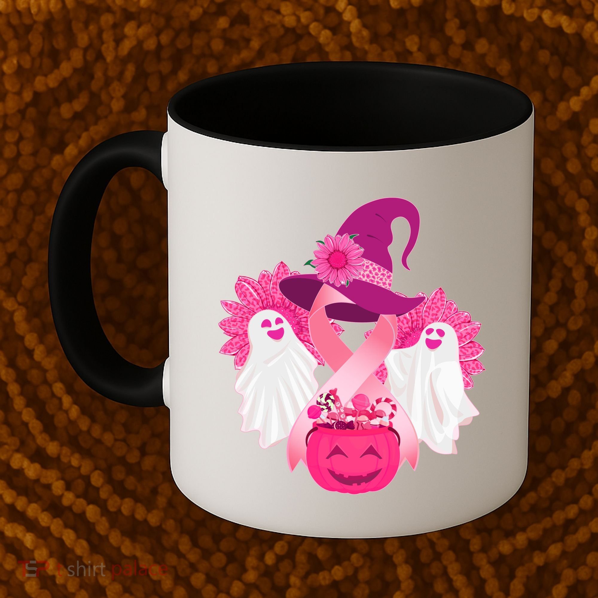 Cute Halloween Breast Cancer Awareness Coffee Mug