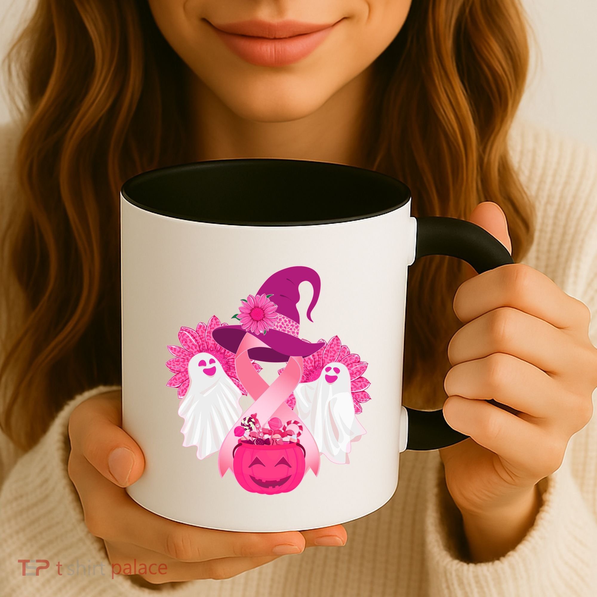 Cute Halloween Breast Cancer Awareness Coffee Mug