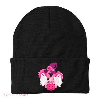 Cute Halloween Breast Cancer Awareness Beanie