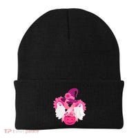 Cute Halloween Breast Cancer Awareness Beanie thumb 0
