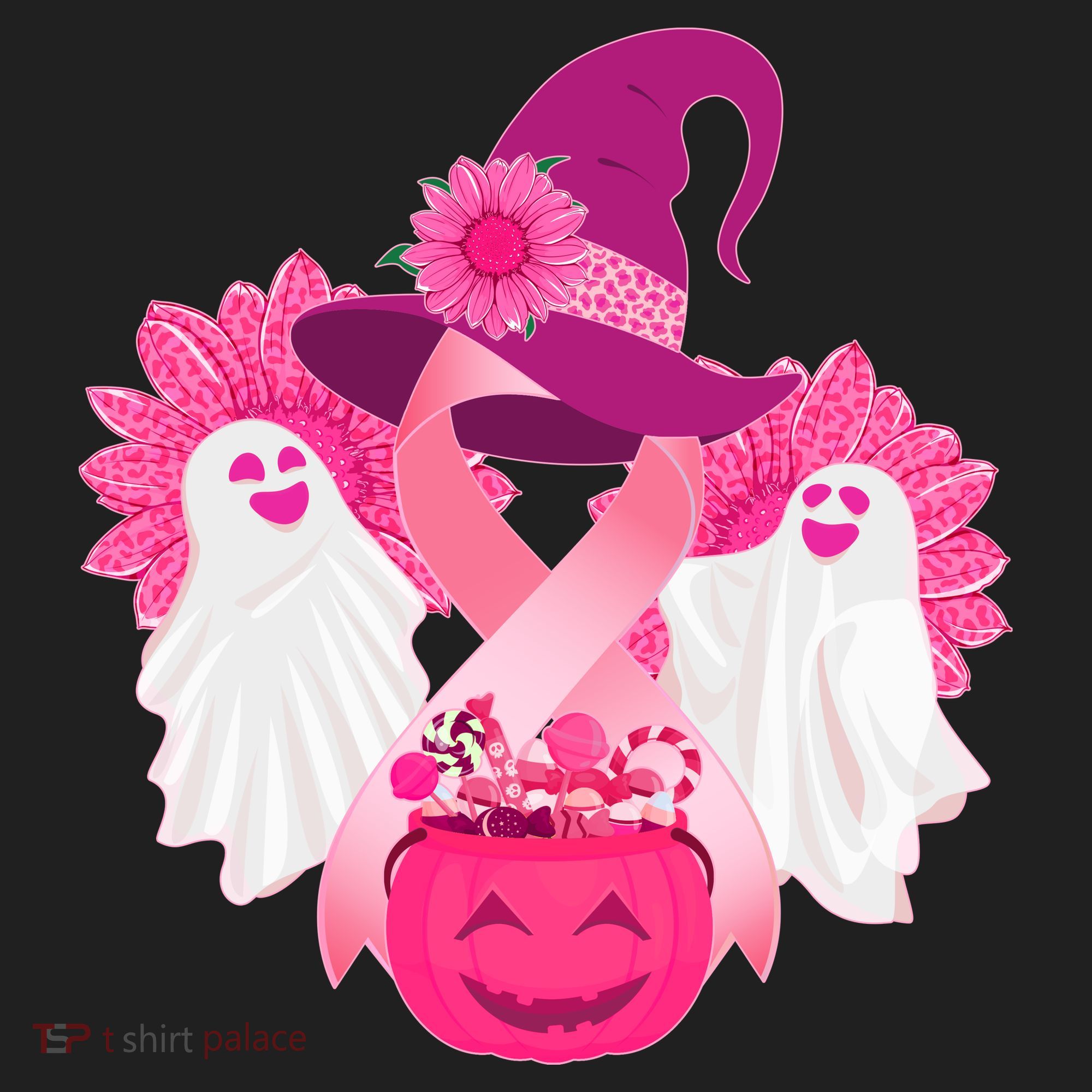 Cute Halloween Breast Cancer Awareness Beanie