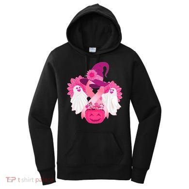 Cute Halloween Breast Cancer Awareness Women's Hoodie