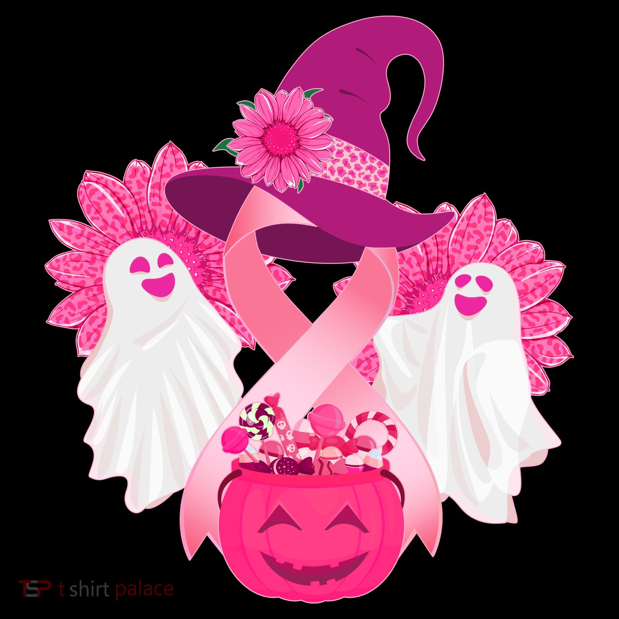 Cute Halloween Breast Cancer Awareness Women's Hoodie