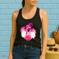 Cute Halloween Breast Cancer Awareness Women's Tank Top thumb 2