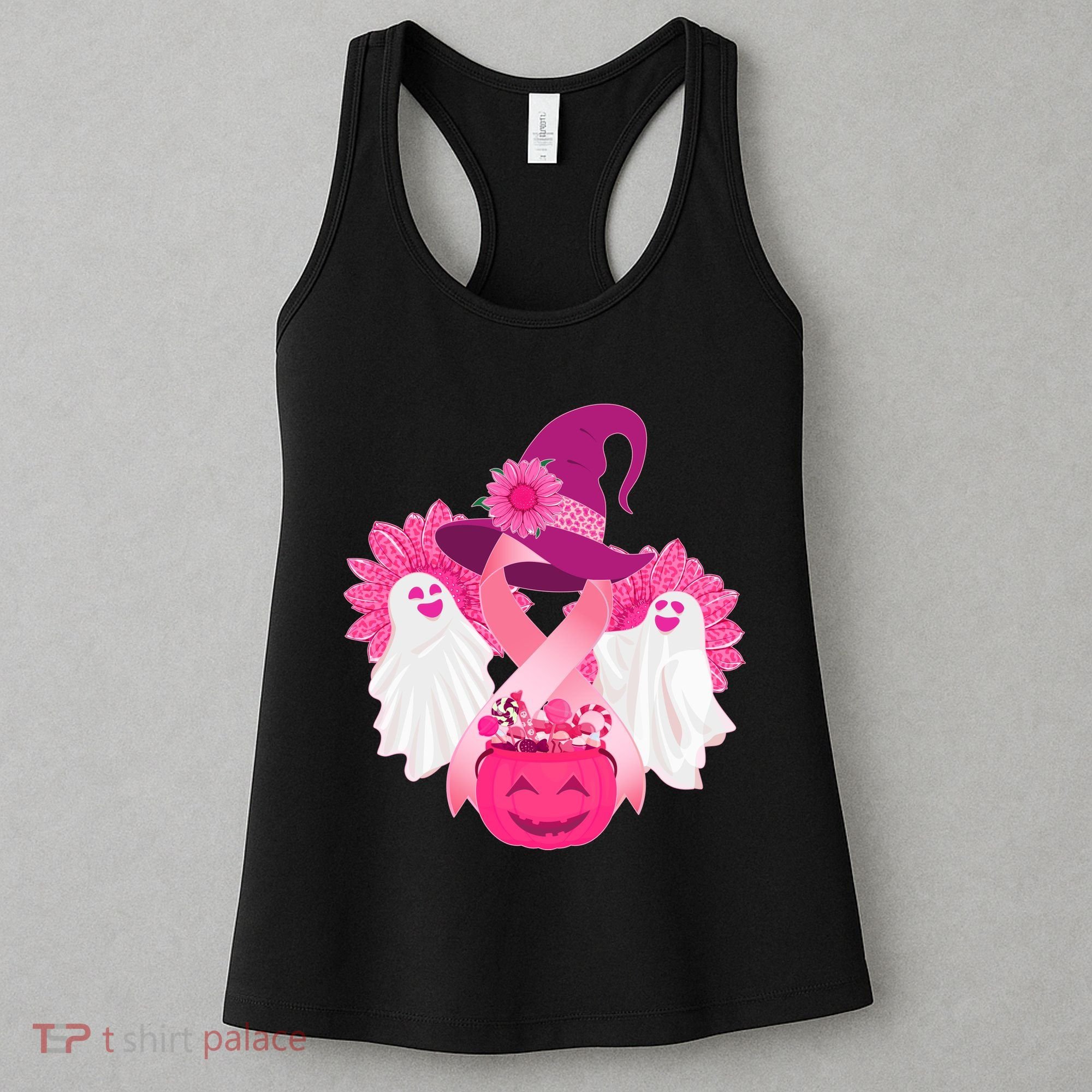 Cute Halloween Breast Cancer Awareness Women's Tank Top