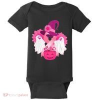 Cute Halloween Breast Cancer Awareness Baby Bodysuit thumb 0
