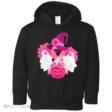 Cute Halloween Breast Cancer Awareness Toddler Hoodie