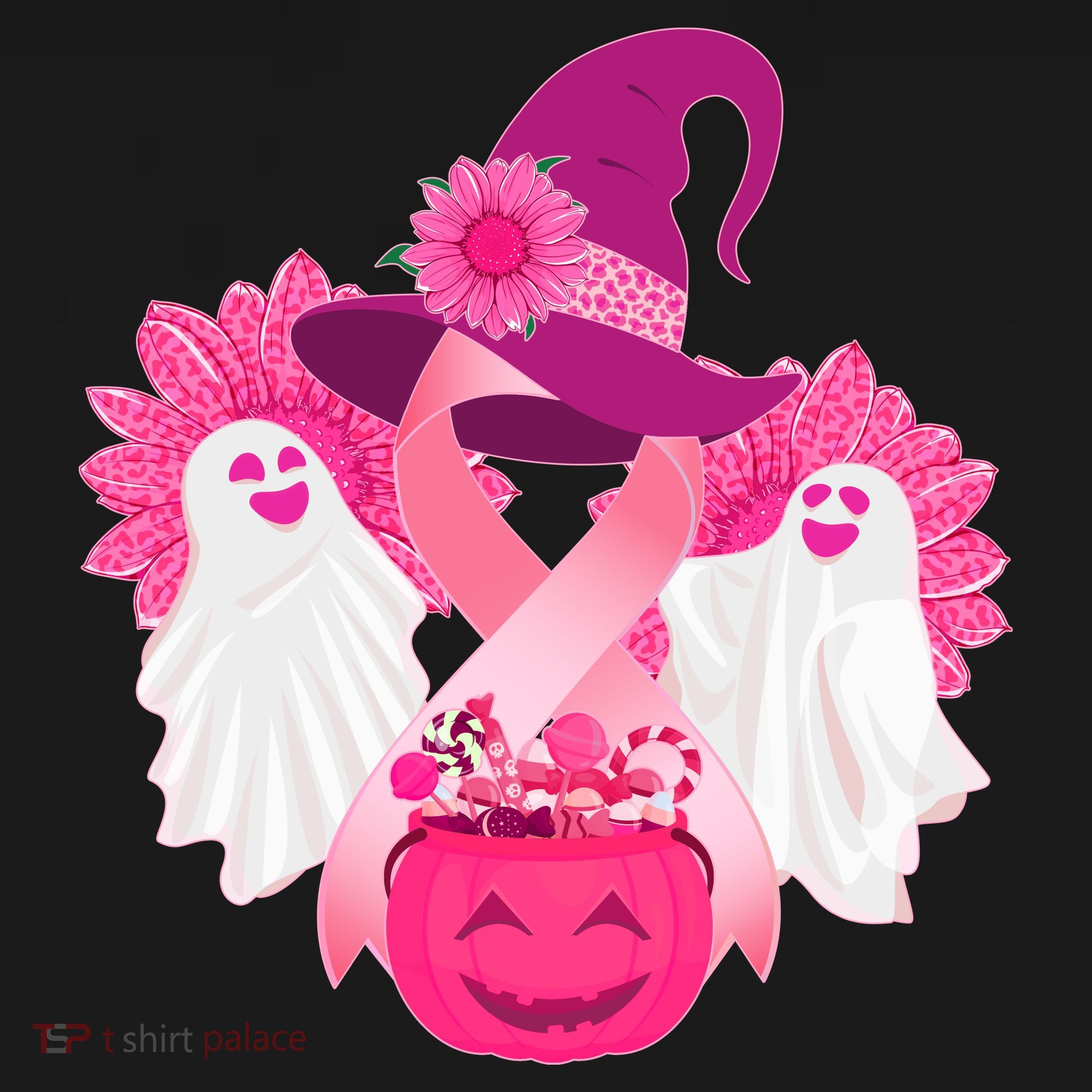 Cute Halloween Breast Cancer Awareness Toddler Hoodie