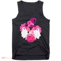 Cute Halloween Breast Cancer Awareness Tank Top thumb 0
