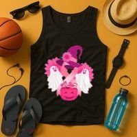 Cute Halloween Breast Cancer Awareness Tank Top thumb 4