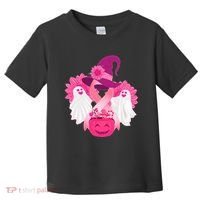 Cute Halloween Breast Cancer Awareness Toddler T-Shirt thumb 0