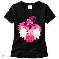 Cute Halloween Breast Cancer Awareness Women's T-Shirt thumb 0
