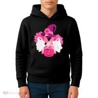 Cute Halloween Breast Cancer Awareness Kids Hoodie thumb 4