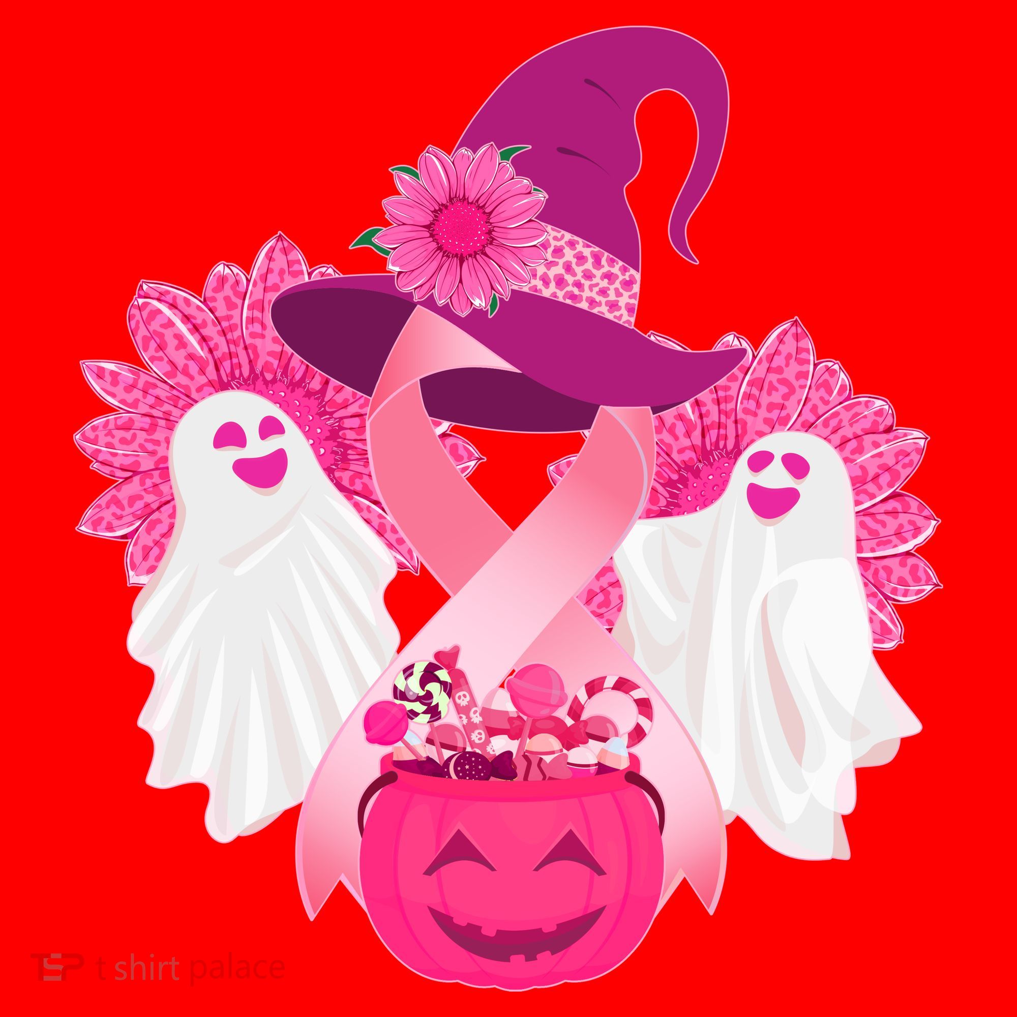 Cute Halloween Breast Cancer Awareness Santa Hat