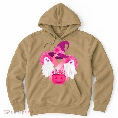 Cute Halloween Breast Cancer Awareness Hoodie
