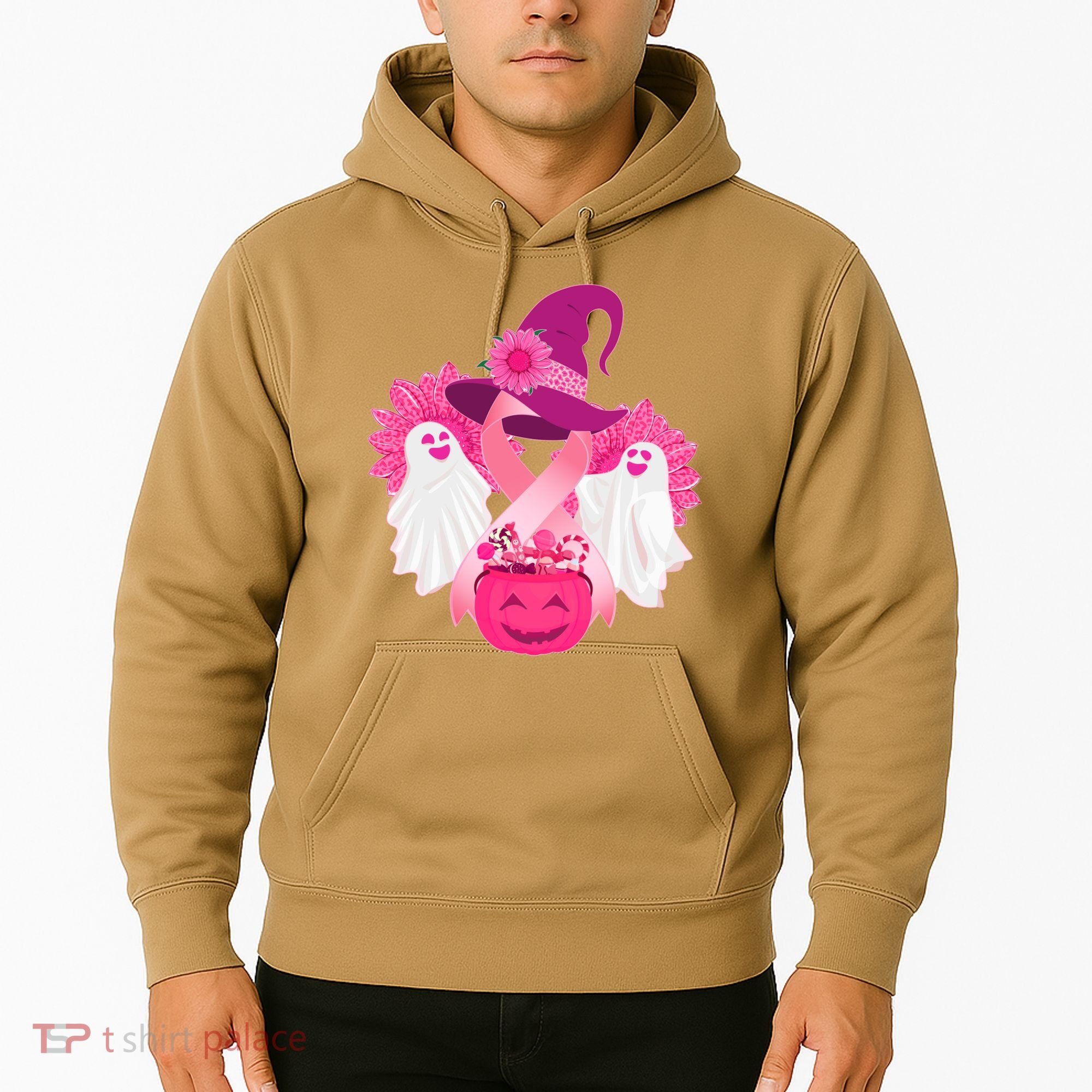 Cute Halloween Breast Cancer Awareness Hoodie