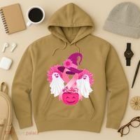 Cute Halloween Breast Cancer Awareness Hoodie thumb 3