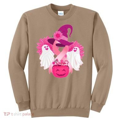 Cute Halloween Breast Cancer Awareness Sweatshirt