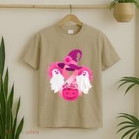 Cute Halloween Breast Cancer Awareness T-Shirt thumb 2