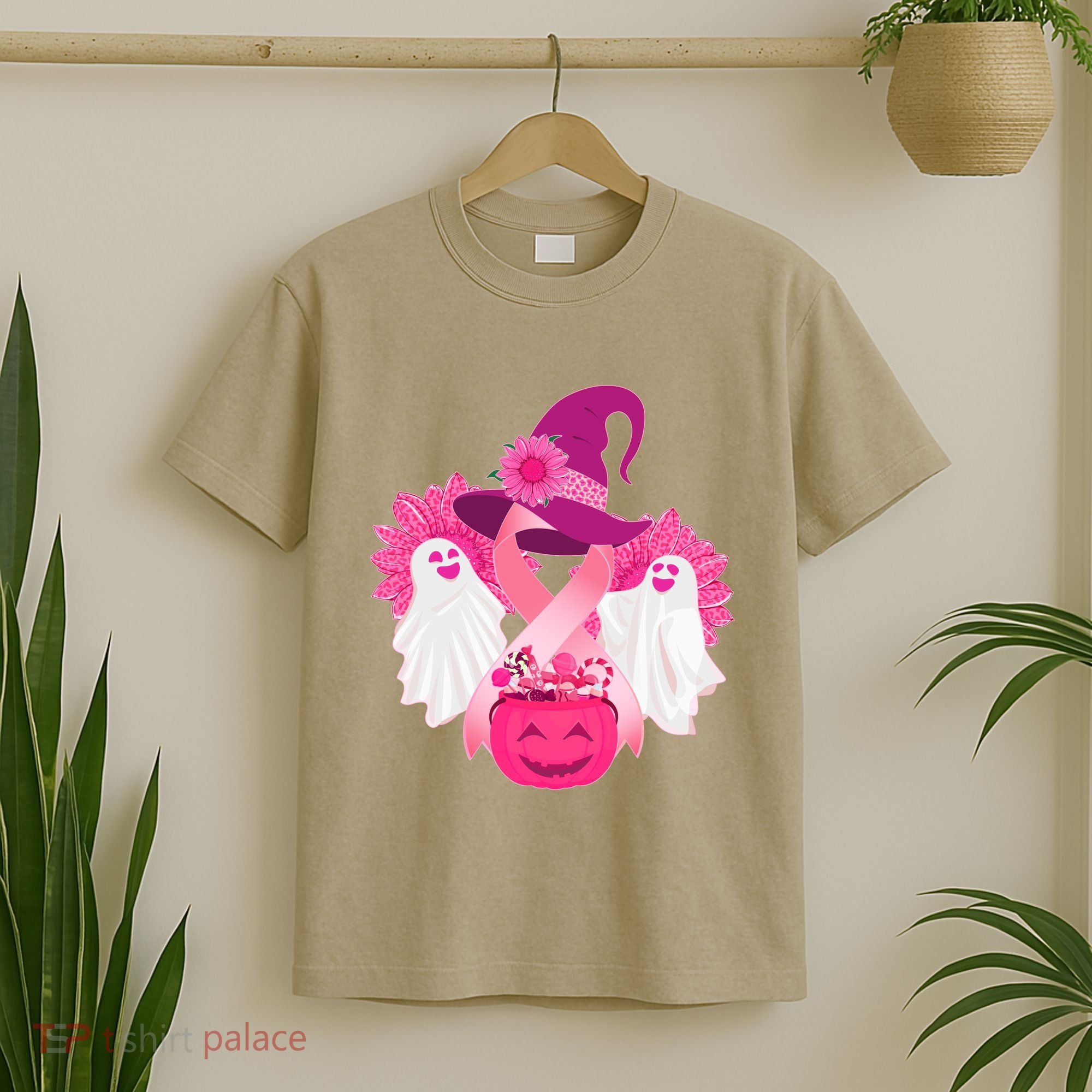Cute Halloween Breast Cancer Awareness T-Shirt