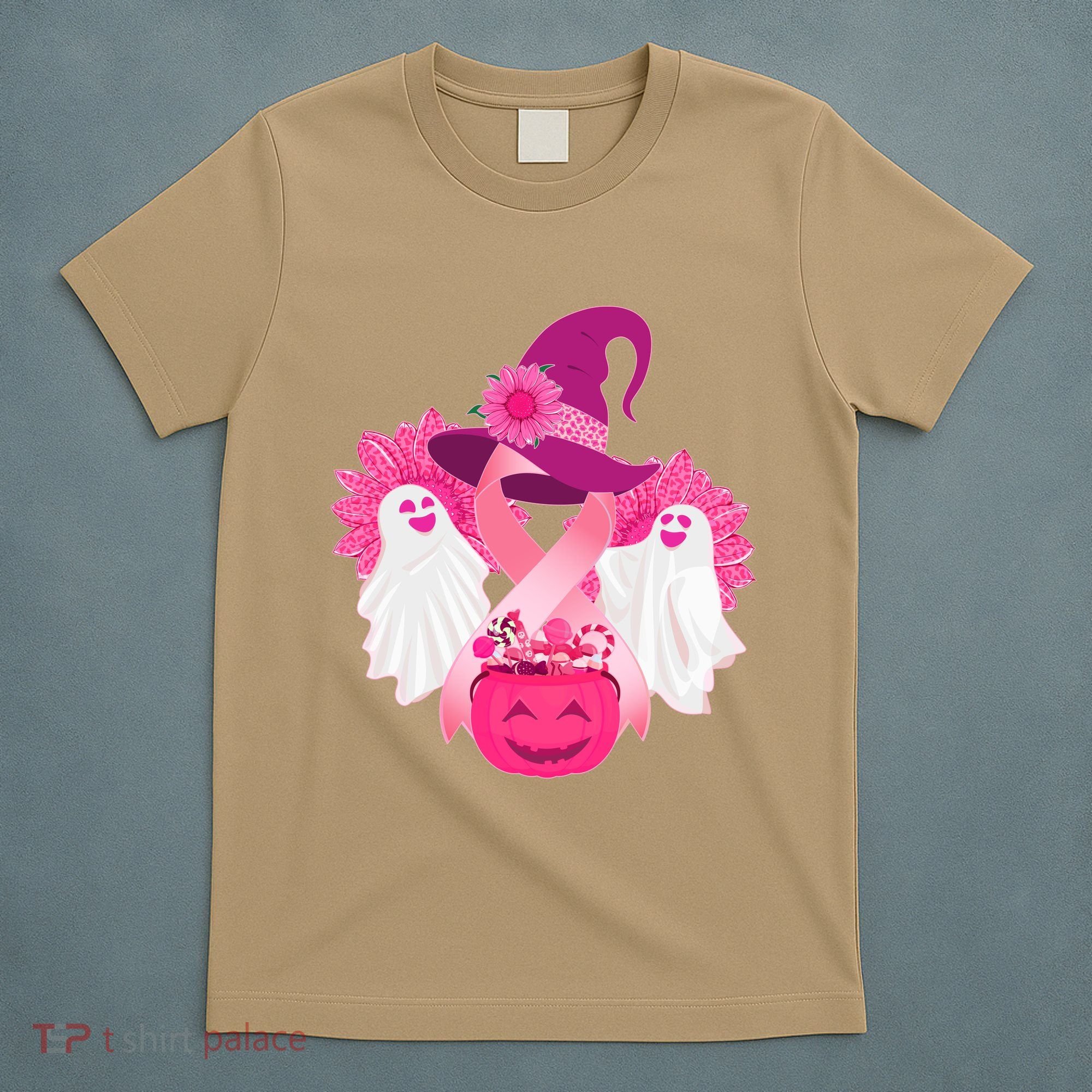 Cute Halloween Breast Cancer Awareness T-Shirt