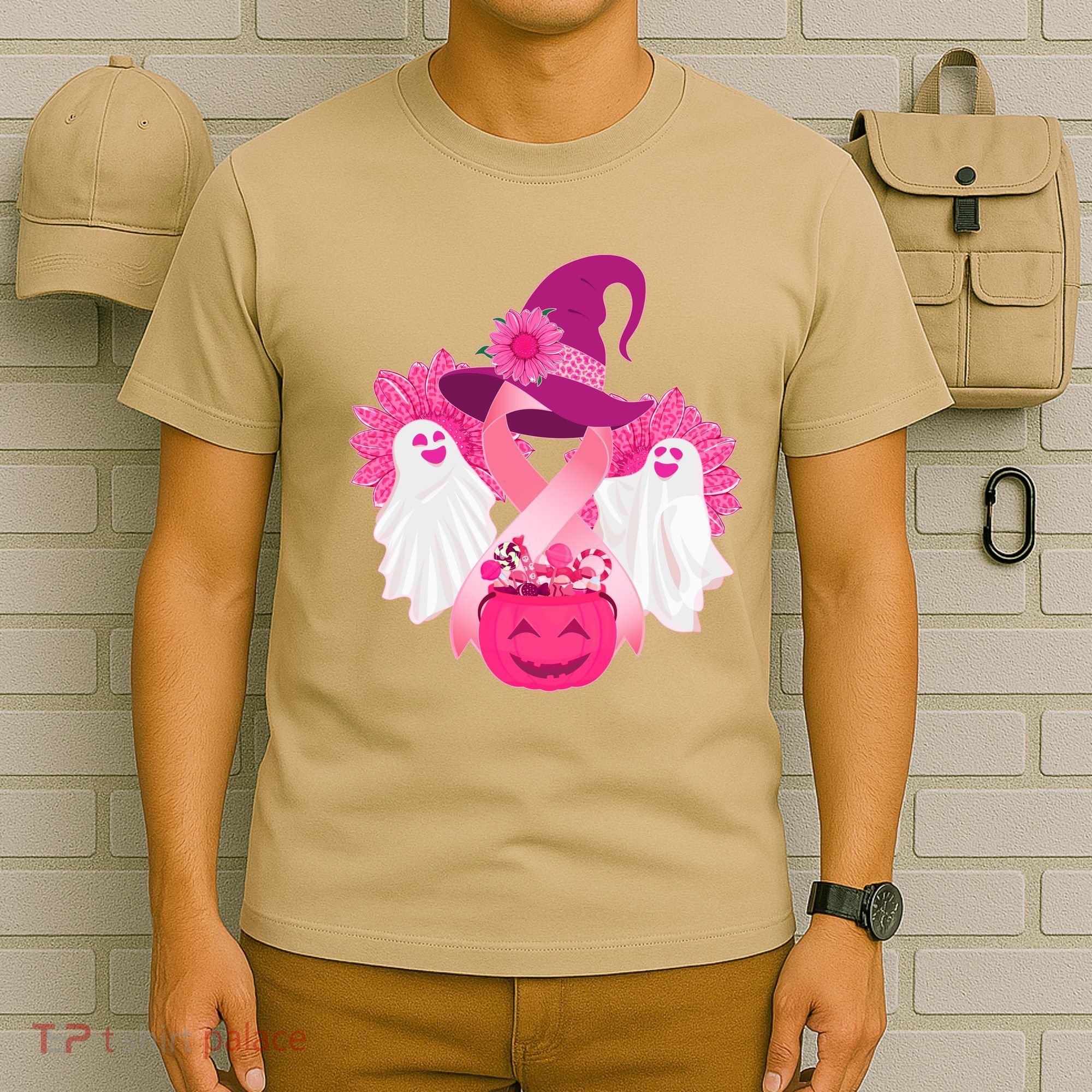 Cute Halloween Breast Cancer Awareness T-Shirt