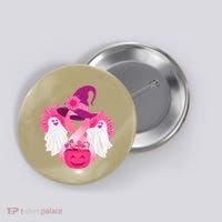 Cute Halloween Breast Cancer Awareness Button thumb 0