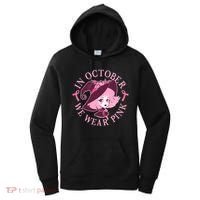 Cute Halloween Breast Cancer Awareness In October We Wear Pink Witch Women's Hoodie thumb 0