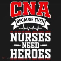 CNA Humor Because Even Nurses Need Heroes Funny CNA Nurse Women's Hoodie thumb 2