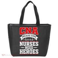 CNA Humor Because Even Nurses Need Heroes Funny CNA Nurse Tote Bag thumb 0