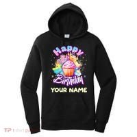 Cute Happy Birthday Graffiti Cupcake Personalized Custom Name Women's Hoodie thumb 0