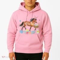 Cute Horse Bunny Ears Easter Eggs Basket Horse Hoodie thumb 2