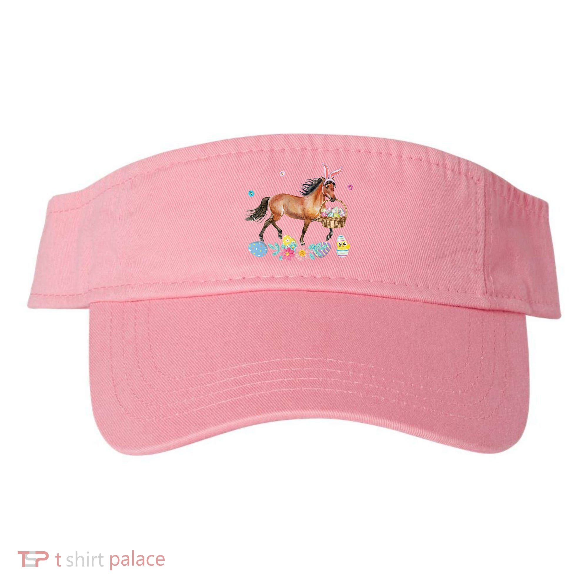 Cute Horse Bunny Ears Easter Eggs Basket Horse Visor