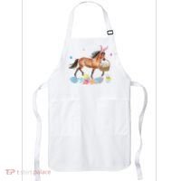 Cute Horse Bunny Ears Easter Eggs Basket Horse Apron thumb 0