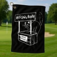 Cat Hissing Booth Free Hisses Memes For Cat Lovers Golf Towel thumb 1