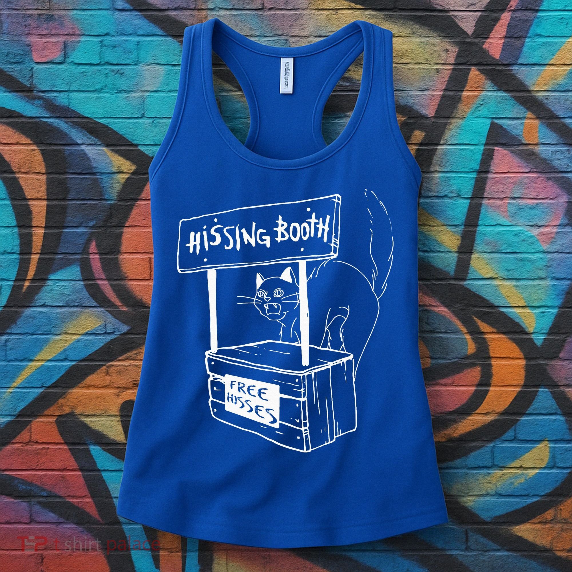 Cat Hissing Booth Free Hisses Memes For Cat Lovers Women's Tank Top