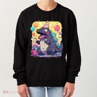 Cute Happy Birthday Japanese Kaiju Monster Epic Party Women's Sweatshirt thumb 0