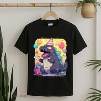 Cute Happy Birthday Japanese Kaiju Monster Epic Party T-Shirt thumb 2