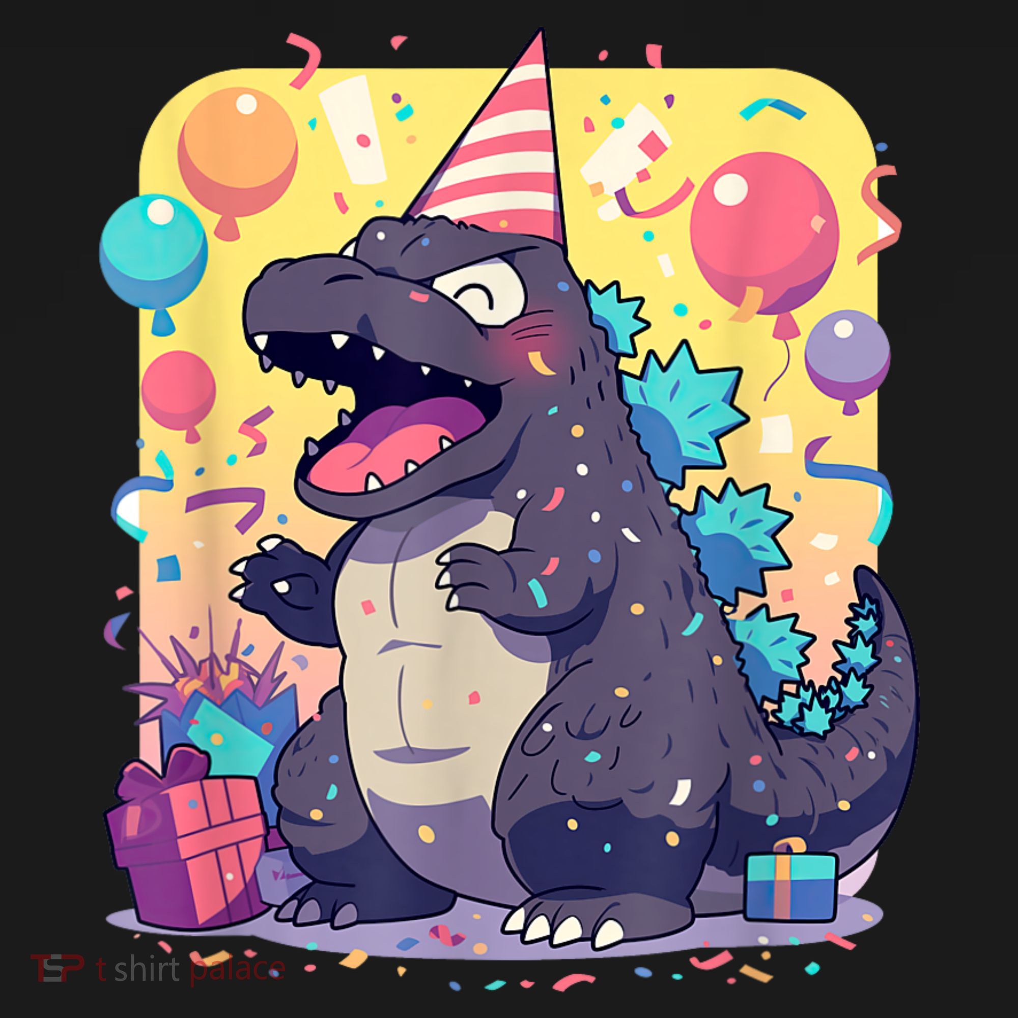Cute Happy Birthday Japanese Kaiju Monster Epic Party Women's Hoodie