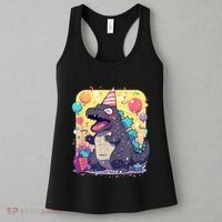 Cute Happy Birthday Japanese Kaiju Monster Epic Party Women's Tank Top thumb 3