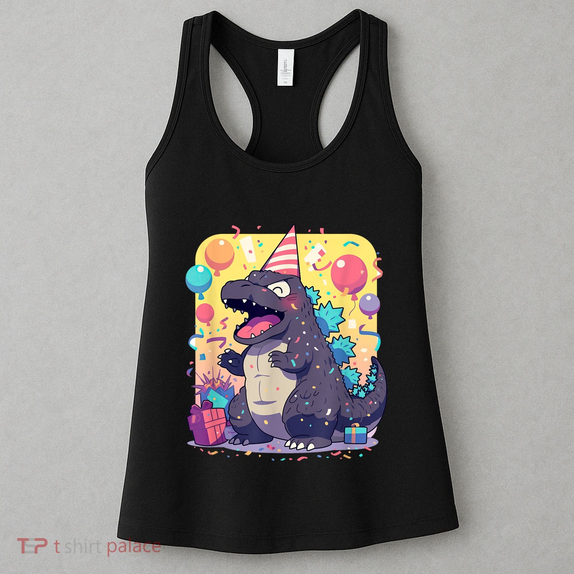 Cute Happy Birthday Japanese Kaiju Monster Epic Party Women's Tank Top