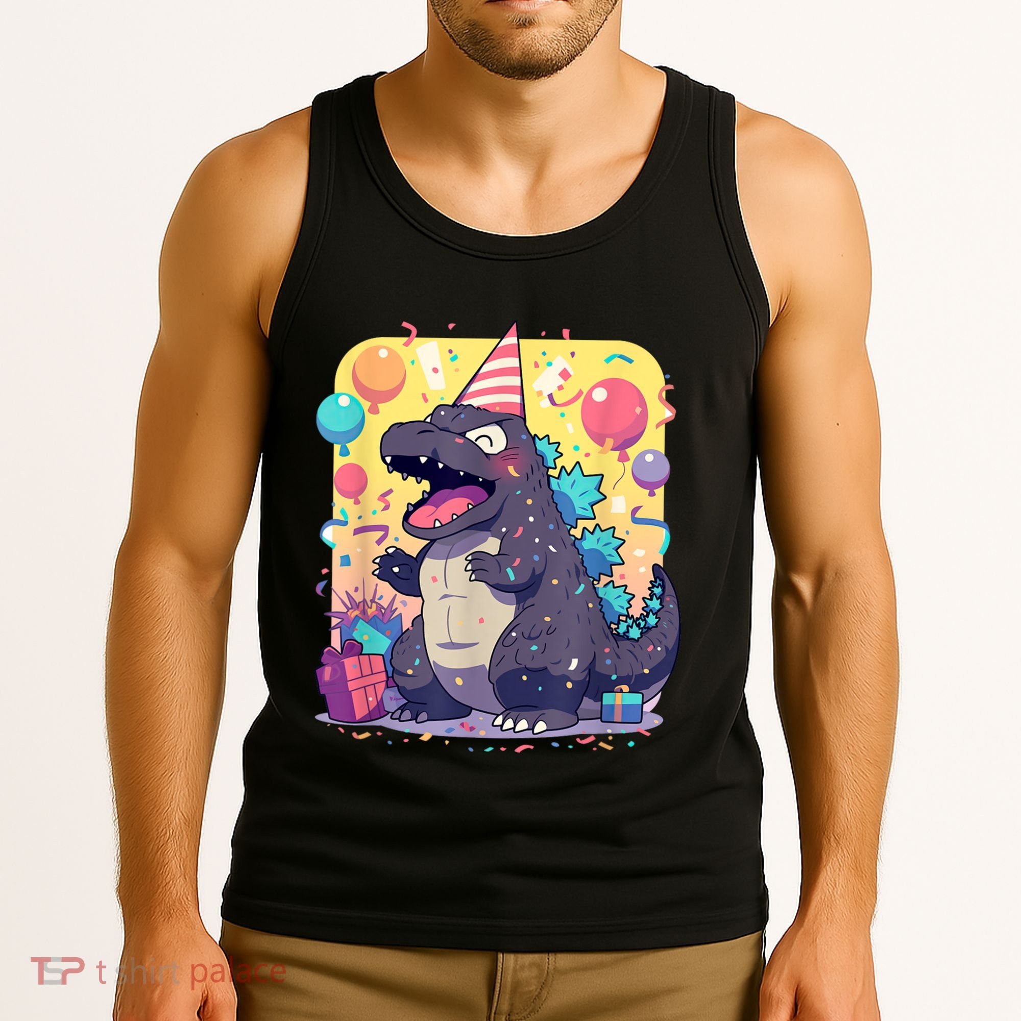 Cute Happy Birthday Japanese Kaiju Monster Epic Party Tank Top